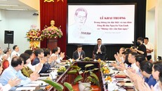 Quang cảnh Lễ khai trương Trang thông tin đặc biệt về Tổng Bí thư Nguyễn Văn Linh. (Ảnh: Thủy Nguyên)