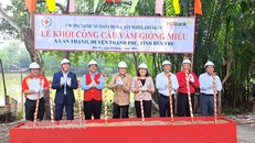 Khởi công cầu Vàm Giồng Miễu tại xã An Thạnh, huyện Thạnh Phú, tỉnh Bến Tre