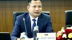 Phó Tổng Giám đốc Đài Truyền hình Việt Nam Đỗ Đức Hoàng phát biểu tại họp báo.