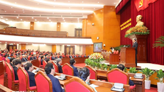 Tổng Bí thư, Chủ tịch nước Tô Lâm phát biểu bế mạc Hội nghị Trung ương lần thứ mười, khóa XIII. (Ảnh: Trí Dũng/TTXVN)