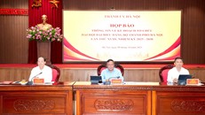 Toàn cảnh họp báo thông tin về Đại hội Đảng bộ Thành phố Hà Nội sáng 8/10