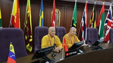 Hòa thượng Thích Huệ Thông phát biểu tại Hội nghị Thượng đỉnh Phật giáo Thế giới lần thứ IX ở Nhật Bản