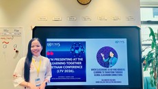 Cô giáo Nguyễn Thu Hiền, Nhà sáng lập Nhóm Dự án kết nối lớp học toàn cầu tại Việt Nam. Ảnh: NVCC
