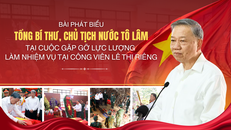 Phát biểu của Tổng Bí thư, Chủ tịch nước Tô Lâm tại cuộc gặp gỡ lực lượng làm nhiệm vụ tại công viên Lê Thị Riêng 