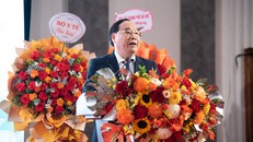 Thầy thuốc, PGS.TS Đậu Xuân Cảnh - Chủ tịch Hội Đông y Việt Nam phát biểu tại buổi lễ