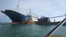 Tàu trôi dạt trên biển Bình Thuận (tàu to) sẽ được xử lý như tài sản vô chủ