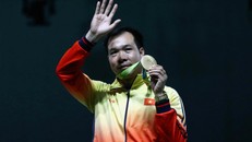 Xạ thủ Hoàng Xuân Vinh - người hùng của thể thao Việt Nam. Ảnh: Reuters