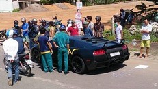 Chiếc Lamborghini gây tai nạn.