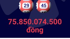 Giải đặc biệt trị giá 75.850.074.500 đồng xuất hiện ngày chủ nhật, mùng 2 Tết.