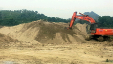 Hình ảnh khai thác cát lậu