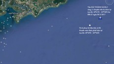  Vị trí tàu Hải Thành 26 bị chìm. Ảnh: Vietnam MRCC.