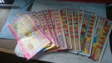 Số vé số bà Nhi đi bán dạo hàng ngày. Ảnh: Ái Loan.