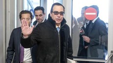 Bộ trưởng Bộ Tài chính Mỹ Steven Mnuchin tại Davos ngày 24/1 - Ảnh: Bloomberg/CNBC.