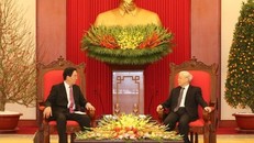 Tổng Bí thư Nguyễn Phú Trọng và Đại sứ Hồng Tiểu Dũng