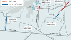 Sơ đồ sân bay và các công trình hạ tầng chuẩn bị xây dựng nhằm giảm ùn tắc giao thông cho sân bay Tân Sơn Nhất.