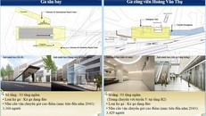 Thiết kế 2 nhà ga của Tuyến metro số 4b-1 từ công viên Hoàng Văn Thụ và sân bay Tân Sơn Nhất.Ảnh: Ban quản lý ĐSĐT.