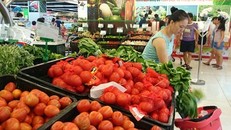 Doanh nghiệp, siêu thị của Hà Nội đang chuẩn bị hàng hóa cho dịp Tết. 