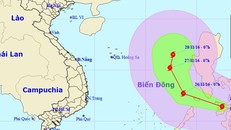 Hình ảnh và vị trí cơn bão gần Biển Đông: Ảnh: NCHMF.