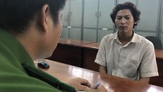 Trương Hoàng Hảo, nghi can đánh chết bảo vệ, đang khai nhận hành vi của mình