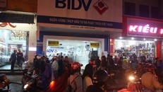 Hiện trường xảy ra vụ cướp ngân hàng.