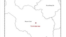Tâm chấn trận động đất đầu tiên có cường độ 3,5 độ richter ở huyện A Lưới, Thừa Thiên Huế chiều qua.