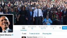 Tài khoản Twitter của Tổng thống Mỹ Barack Obama cho tới nay có 13,7 triệu người theo dõi. (Ảnh chụp trên Twitter)