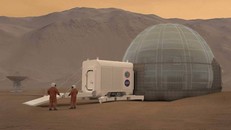 Mô hình căn cứ dành cho các nhà thám hiểm trên sao Hỏa. Ảnh: NASA