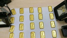 Nhân viên hải quan phát hiện một người đàn ông vận chuyển lậu tổng cộng 20 thỏi vàng với 8 thỏi trong hành lý và 12 thỏi trong trực tràng. Ảnh: Times of India.