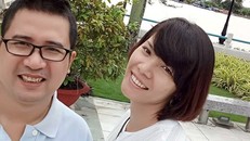 PTV Trần Viết Duy và vợ. Ảnh: FB vợ cố PTV Trần Viết Duy.