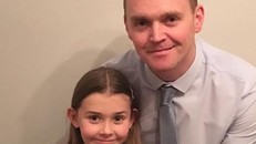 Anh Andy Bridgewater và con gái Chloe. Ảnh: Bridgewater