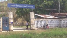 Trường THCS Long Hoà, nơi xảy ra sự việc. 
