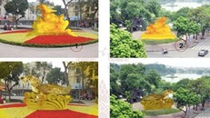 Các vị trí được đề xuất đặt tượng rùa hồ Gươm. 