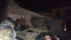 Hiện trường vụ nổ tại Sơn Tây tối 1/4. Ảnh: CCTV.