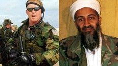 Robert O'Neill (trái) khi còn trong lực lượng SEAL và trùm khủng bố Osama bin Laden. Ảnh: AP