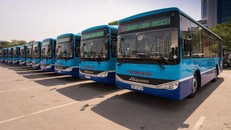 Tuyến buýt 55A Cầu Giấy - Times City được thay xe chất lượng cao. (Ảnh: Transerco cung cấp)