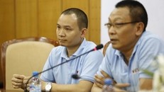 Đạo diễn Lại Bắc Hải Đăng và MC Lại Văn Sâm.