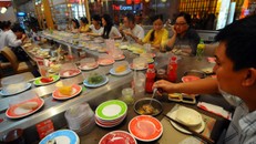 Nhà hàng bán món ăn Nhật trong một trung tâm thương mại ở TP.HCM 