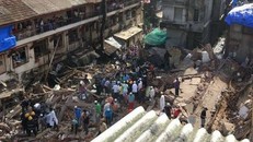 Sập nhà ở Mumbai. (Nguồn: indianexpress.com)