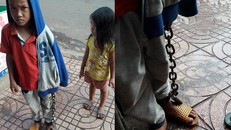 Công an vào cuộc vụ bé trai bị xích tay chân lang thang ngoài chợ
