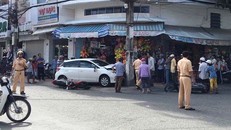 HIện trường vụ tai nạn tại Sóc Trăng. Ảnh: PLO