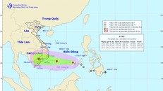 Hình ảnh đường đi của áp thấp nhiệt đới. Ảnh: TTKTTVQG