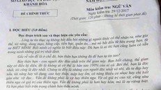 Ngoài đề toán,đề văn học kỳ I tại Khánh Hòa cũng bị nghi ngờ đã bị tiết lộ. Ảnh: PLO