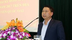 Chủ tịch UBND huyện Quốc Oai Nguyễn Hồng Lâm. Ảnh: Cổng TTĐT huyện Quốc Oai