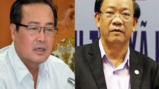 Từ trái qua: Ông Huỳnh Khánh Toàn, Phó Chủ tịch UBND tỉnh Quảng Nam; ông Đinh Văn Thu, Chủ tịch UBND tỉnh Quảng Nam. Ảnh Tiền Phong