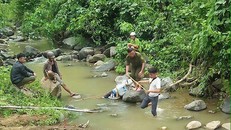 Hiện trường nơi phát hiện thi thể. Ảnh: VTC News