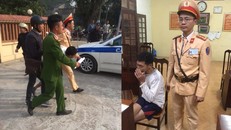 Đối tượng Bản bị lực lượng chức năng khống chế đưa về trụ sở. Ảnh: VTC News