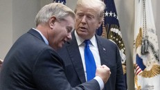 Thượng nghị sĩ Lindsey Graham và Tổng thống Donald Trump. Ảnh: Politico