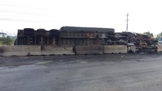 Hiện trường vụ tai nạn. Ảnh: Công an TP HCM