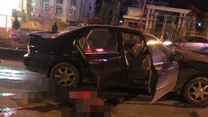 Chiếc xe ô tô tại hiện trường. Ảnh: ATGT