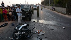 Hiện trường vụ tai nạn. Ảnh: Thanh Niên